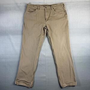 Duluth Trading Flex Fire Hose Pants Mens 38x30 Beige Utility Carpenter Workwear